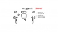 Nissan Sentra 1995, 1996, 1997, 1998, 1999, Interior Dash Kit, 2 Door, 10 Pcs.