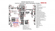 Nissan Maxima 2002-2003, Full Interior Kit, Automatic, Without Navigation System, 43 Pcs.
