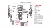 Nissan Maxima 2002-2003, Basic Interior Kit, Automatic, Without Navigation System, 25 Pcs.