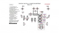 Pontiac G6 2005, 2006, 2007, 2008, 2009, 2010, Coupe/Convertible, Basic Interior Kit, 35 Pcs.