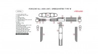 Porsche 911 1989, 1990, 1991, 1992, 1993, 1994, 1995, 1996, 1997, Interior Dash Kit, Speedometer Type 'B', 19 Pcs.