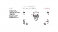 Honda Civic Si 2002, 2003, 2004, 2005, Right Hand Drive, Basic Interior Kit, 14 Pcs.