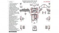Land Rover Range Rover Sport 2006, 2007, 2008, 2009, Right Hand Drive, Full Interior Kit, 75 Pcs.