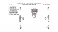 Mazda 5 2006-2007, Right Hand Drive, With Manual Transmission, Basic Interior Kit, 16 Pcs.