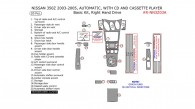 Nissan 350Z 2003, 2004, 2005 (Right Hand Drive), Basic Interior Kit, Automatic, With CD and Cassette Player, 20 Pcs.