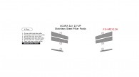 Acura ILX 2013, 2014, 2015, Stainless Steel Pillar Posts, 6 Pcs.