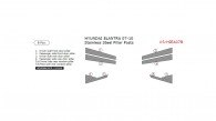 Hyundai Elantra 2007, 2008, 2009, 2010, Stainless Steel Pillar Posts, 8 Pcs.