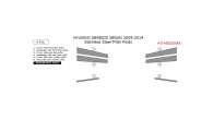 Hyundai Genesis Sedan 2009, 2010, 2011, 2012, 2013, 2014, Stainless Steel Pillar Posts, 6 Pcs.