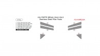 Kia Forte Sedan 2010, 2011, 2012, 2013, Stainless Steel Pillar Posts, 6 Pcs.