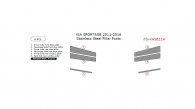 Kia Sportage 2011, 2012, 2013, 2014, 2015, 2016, Stainless Steel Pillar Posts, 6 Pcs.