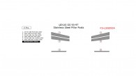 Lexus GS 93-97, Stainless Steel Pillar Posts, 6 Pcs.