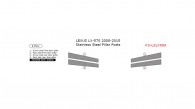 Lexus LX570 2008, 2009, 2010, 2011, 2012, 2013, 2014, 2015, Stainless Steel Pillar Posts, 4 Pcs.