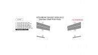 Mitsubishi Galant 2004, 2005, 2006, 2007, 2008, 2009, 2010, 2011, 2012, Stainless Steel Pillar Posts, 6 Pcs.