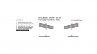 Mitsubishi Galant 1999, 2000, 2001, 2002, 2003, Stainless Steel Pillar Posts, 6 Pcs.