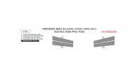 Mercedes Benz B-Class 2005, 2006, 2007, 2008, 2009, 2010, 2011, Stainless Steel Pillar Posts, 4 Pcs.