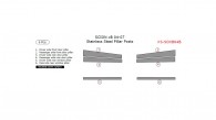 Scion XB 2004, 2005, 2006, 2007, Stainless Steel Pillar Posts, 6 Pcs.