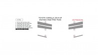 Toyota Corolla 2014, 2015, 2016, Stainless Steel Pillar Posts, 6 Pcs.