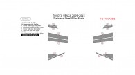Toyota Venza 2009, 2010, 2011, 2012, 2013, 2014, 2015, Stainless Steel Pillar Posts, 12 Pcs.