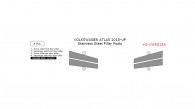 Volkswagen Atlas 2018-up, Stainless Steel Pillar Posts, 4 Pcs.