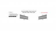 Volkswagen Atlas 2018-2025, Stainless Steel Pillar Posts, 4 Pcs.