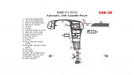 Saab 9-3 1999, 2000, 2001, 2002, Interior Dash Kit, Automatic, With Cassette Player, Without OEM, 21 Pcs.