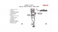 Saab 9-3 1999, 2000, 2001, 2002, Interior Dash Kit, Manual, With CD Player, OEM Match, 17 Pcs.
