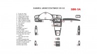 Subaru Legacy / Outback 2000, 2001, 2002, 2003, 2004, Interior Dash Kit, 22 Pcs.