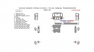 Suzuki Grand Vitara 2003, 2004, 2005, Suzuki XL-7 2003-2006, Suzuki Grand Vitara/XL-7, Manual Transmission, Basic Interior Kit, 15 Pcs.
