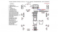 Suzuki Grand Vitara 2003, 2004, 2005, Suzuki XL-7 2003-2006, Suzuki Grand Vitara/XL-7, Manual Transmission, With Sunroof, Full Interior Kit, 33 Pcs.