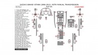 Suzuki Grand Vitara 2006, 2007, 2008, 2009, 2010, 2011, 2012, 2013, With Manual Transmission, Full Interior Kit, 56 Pcs.