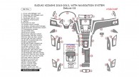 Suzuki Kizashi 2010, 2011, 2012, 2013, With Navigation System, Deluxe Interior Kit, 49 Pcs.