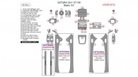 Saturn Sky 2007, 2008, 2009, Basic Interior Kit, 36 Pcs.