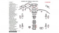Subaru B9 Tribeca 2006, 2007, 2008, 2009, 2010, 2011, 2012, 2013, 2014, Full Interior Kit, 53 Pcs.