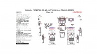 Subaru Forester 2009, 2010, 2011, 2012, 2013, With Manual Transmission, Main Interior Kit, 35 Pcs.