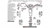 Subaru Impreza 2008, Sedan/Hatchback, With Manual Transmission, Full Interior Kit, 49 Pcs.