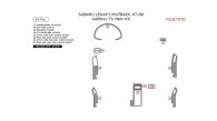 Subaru Legacy/Outback 2007, 2008, 2009 Addition To Main Interior Kit, 10 Pcs.