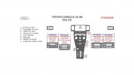 Toyota Corolla 2003, 2004, 2005, 2006, 2007, 2008, Mini Interior Kit, 9 Pcs.