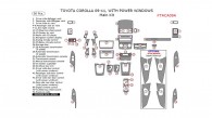 Toyota Corolla 2009, 2010, 2011, With Power Windows, Main Interior Kit, 50 Pcs.