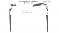 Toyota Camry Solara 2004, 2005, 2006, 2007, 2008, Optional Interior Kit, 8 Pcs. (available in OEM color, wood only)