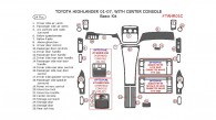Toyota Highlander 2001, 2002, 2003, 2004, 2005, 2006, 2007, Basic Interior Kit, With Center Console Interior Kit, 24 Pcs.