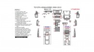 Toyota Highlander 2008, 2009, 2010, 2011, 2012, 2013, Basic Interior Kit, 40 Pcs.