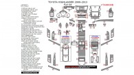 Toyota Highlander 2008, 2009, 2010, 2011, 2012, 2013, Full Interior Kit, 77 Pcs.