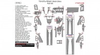Toyota Prius 2010-2011, Full Interior Kit, 57 Pcs.