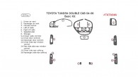 Toyota Tundra 2004-2006, Double Cab, Basic Interior Kit, 15 Pcs.