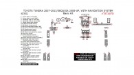 Toyota Sequoia 2008, 2009, 2010, 2011, 2012, 2013, 2014, 2015, Toyota Tundra 2007-2013, With Navigation System, Basic Interior Kit, 54 Pcs.