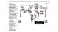 Toyota Sequoia 2008, 2009, 2010, 2011, 2012, 2013, Toyota Tundra 2007-2013, With Navigation System, With Bucket Seats, Full Interior Kit, 77 Pcs.