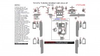 Toyota Tundra 2014, 2015, 2016, 2017, 2018, 2019, Full Interior Kit (Double Cab Only), 58 Pcs.