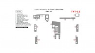 Toyota Land Cruiser 1990, 1991, 1992, 1993, 1994, Main Interior Kit, 14 Pcs.