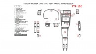 Toyota 4Runner 1996, 1997, 1998, Interior Dash Kit, With Manual Transmission, 21 Pcs.