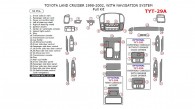 Toyota Land Cruiser 1998, 1999, 2000, 2001, 2002, With Navigation System, Full Interior Kit, 32 Pcs.